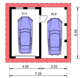 Floor plan of ground floor - GARÁŽ D